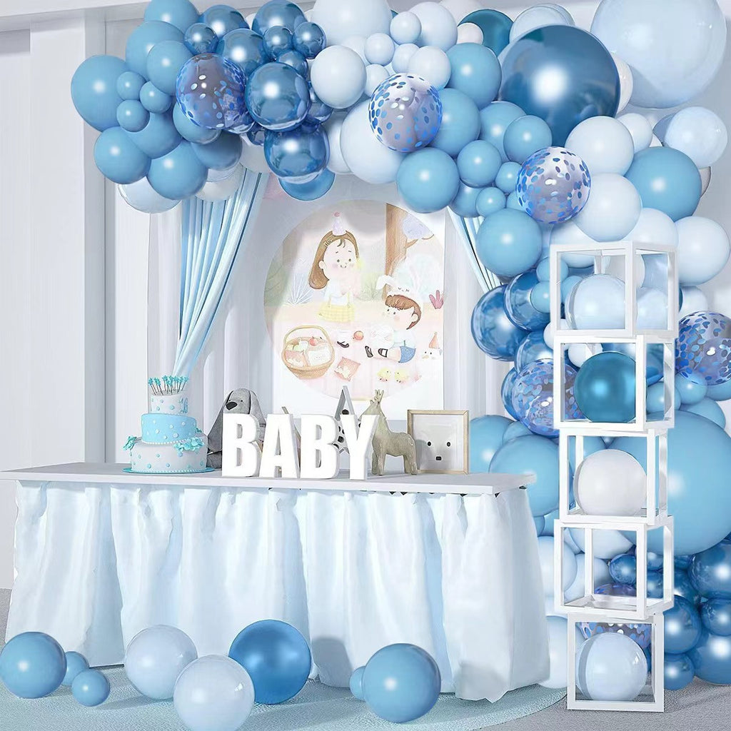 Blue Balloon Chain Garland including Metal Blue Style Balloons for Parties and other Occasions