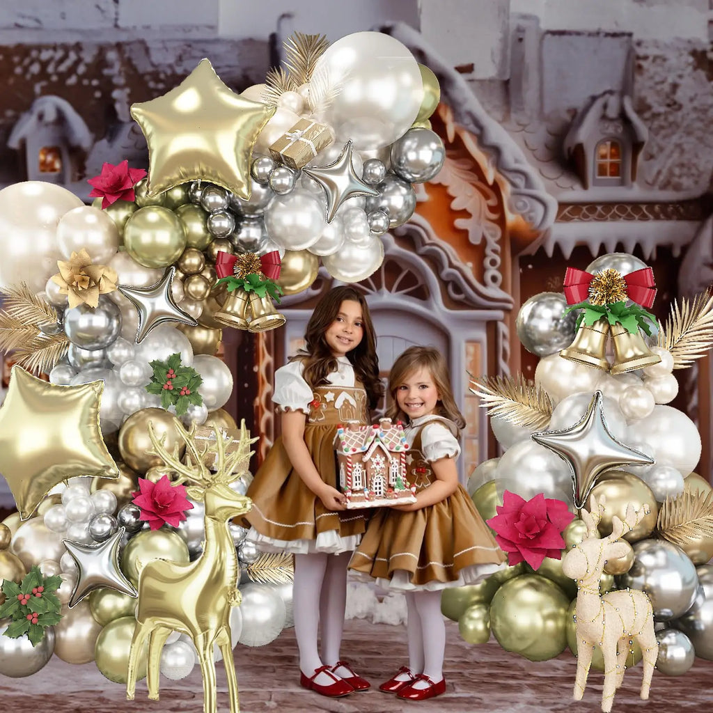 117Pcs Christmas Balloons Garland Arch Kit for Christmas Party Decoration 2027 New Year Home Decoration Party Supplies