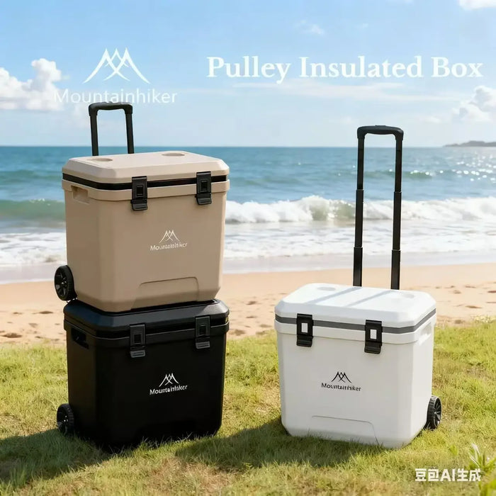 GO PEAK MOUNTAINHIKER 36L White, Black, Khaki, Pulley Box Outdoor Incubator with Trolley Wheels