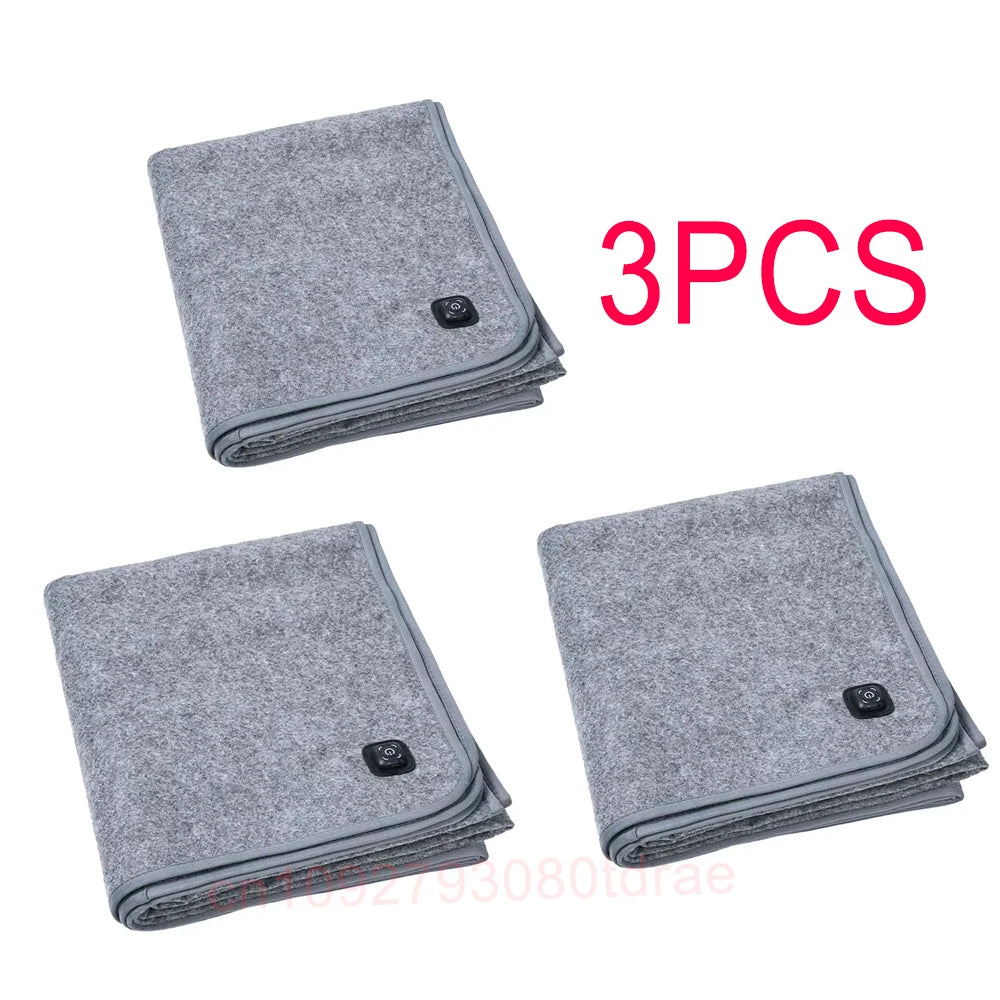 6 Area 10W DC Heated Mat Plush Electric Blanket Single Mattress USB Type-C Interface Portable Washable Office Bedroom Outdoor