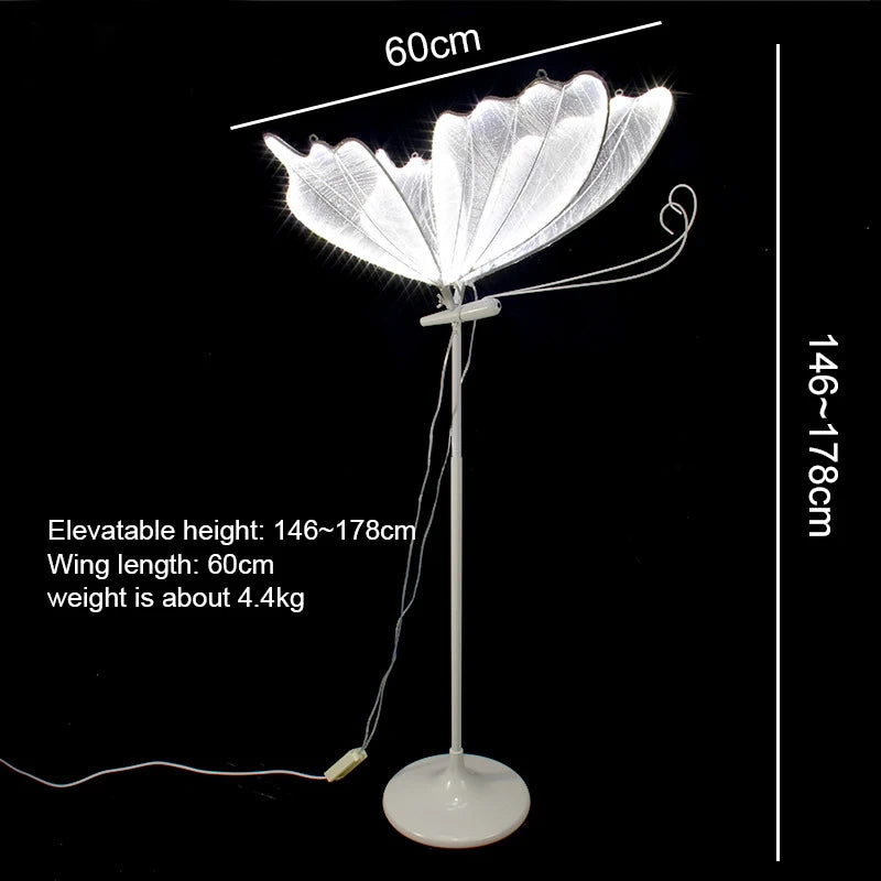 Premium Luminous LED Light Butterfly Decoration for Hall Party Prop