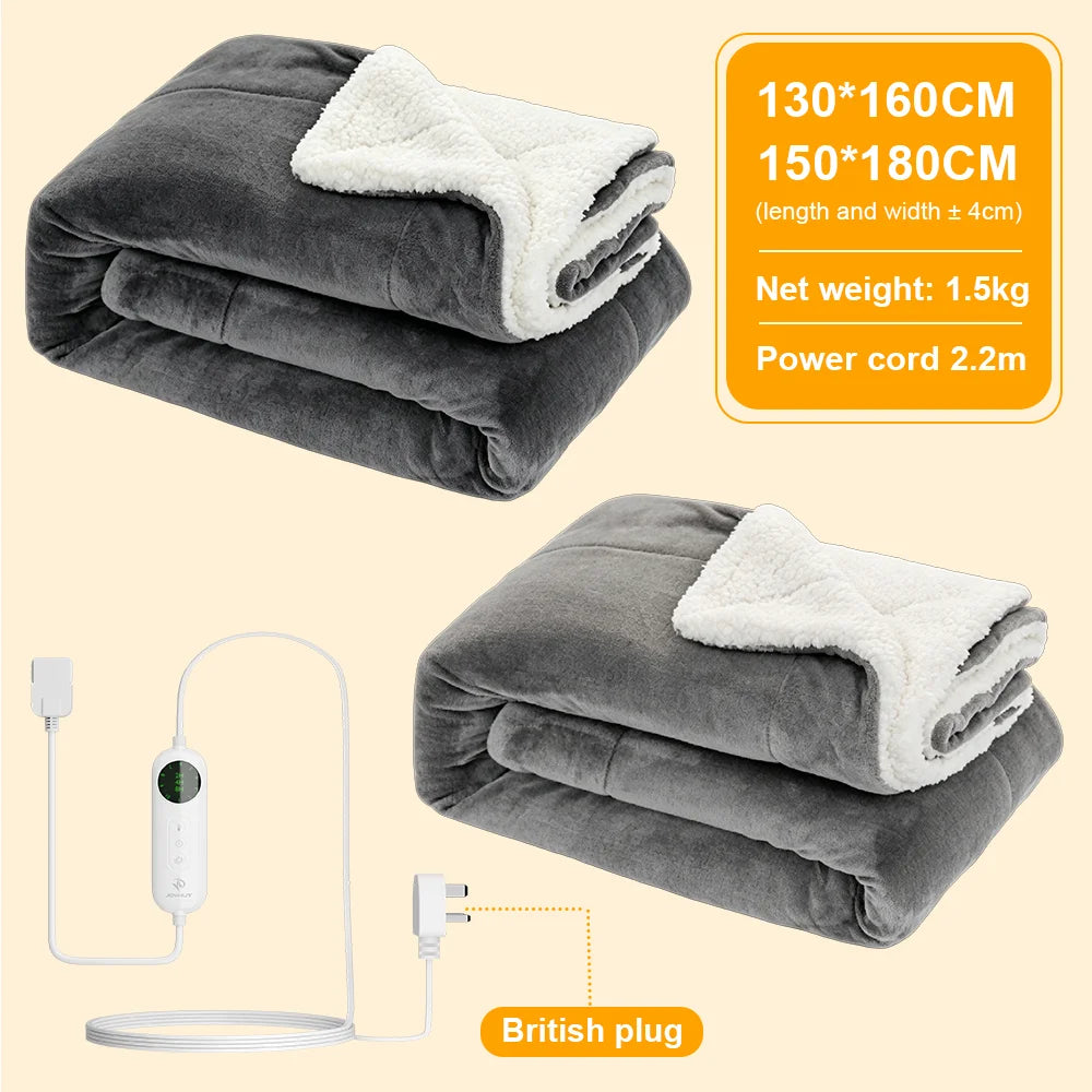 Heated Blanket Electric Blanket,Soft Heated Throw Blanket with 10 temperature settings and timer setting ,Over-Heat Protection Winter Warm Blanket Home Office Outdoor Heating Blanket Washable