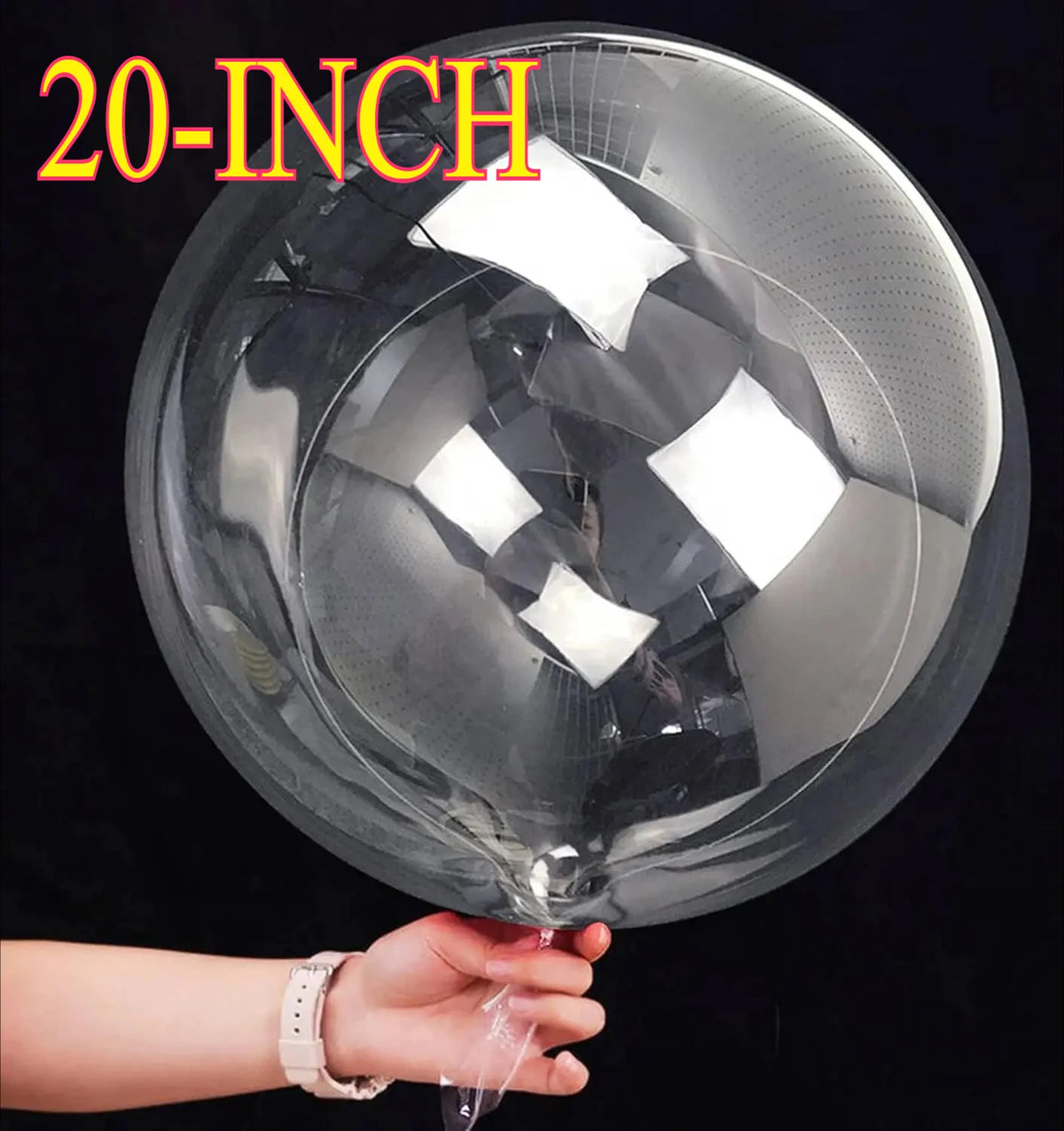 20-24 Inch Clear Bobo Balloon Large Transparent Bubble Balloon for Christmas - 10-50 Pcs