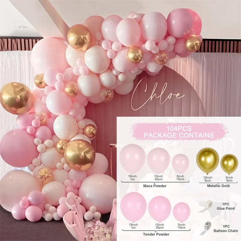 Balloon Garland Arch,  Birthday Party Decorations Birthday Foil Balloon  for Parties, Bridal Baptism Decor Gazebos Wedding Party Supplies