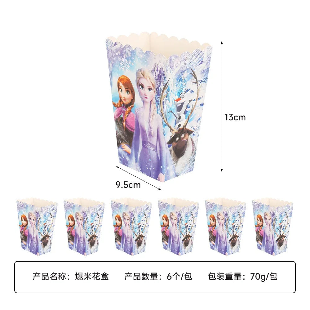 Elsa & Anna Princess Birthday Party Kit – Frozen-Themed Decorations, Balloons, Banner, Plates, Cups & Gift Bags
