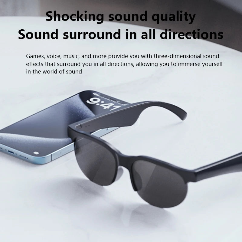 New Smart Glasses AI Translation Bluetooth Conversation Recording Listening To Music Smart Sunglasses for Men Women
