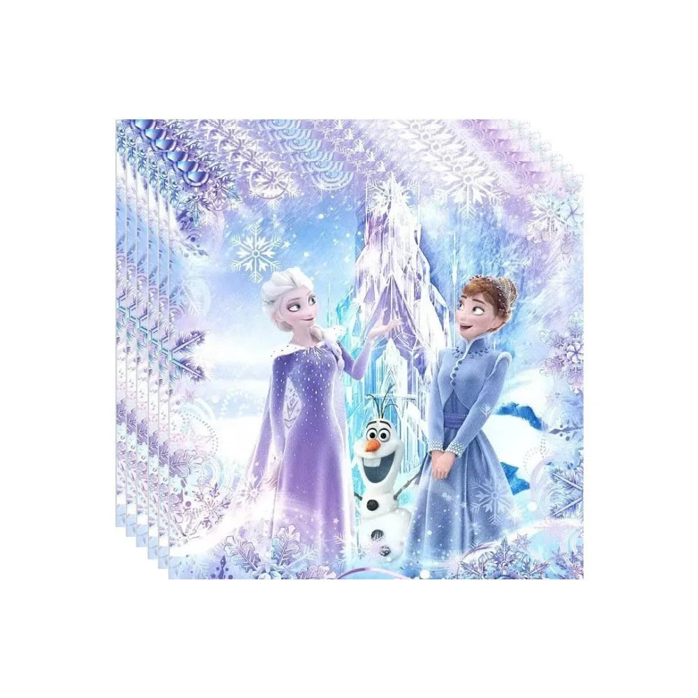 Elsa & Anna Princess Birthday Party Kit – Frozen-Themed Decorations, Balloons, Banner, Plates, Cups & Gift Bags