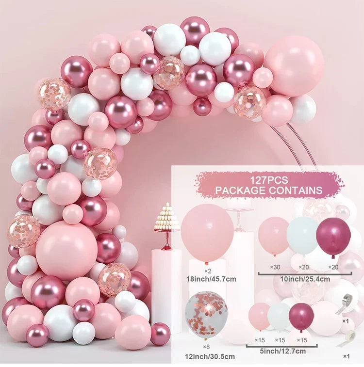 Balloon Garland Arch,  Birthday Party Decorations Birthday Foil Balloon  for Parties, Bridal Baptism Decor Gazebos Wedding Party Supplies