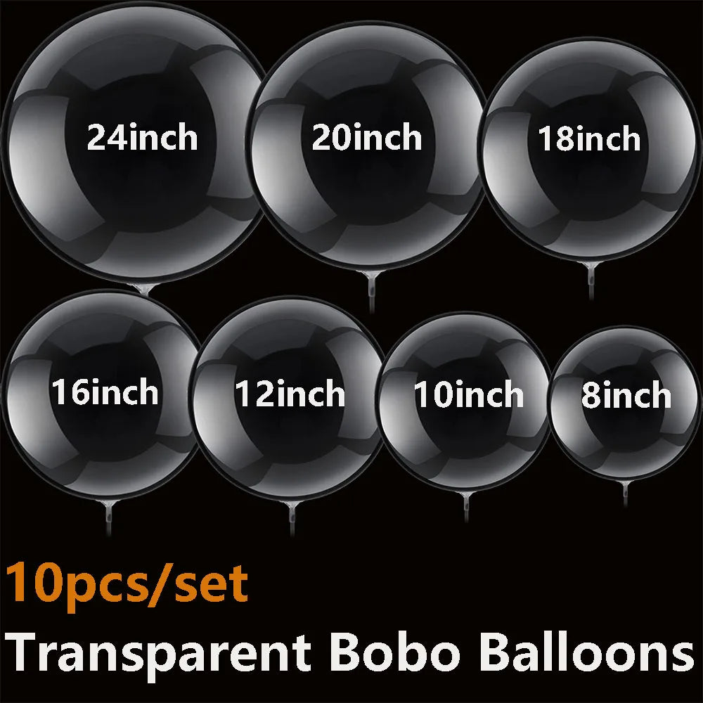 Clear Bubble Balloons Large Transparent Bobo Balloons for all Ocassions - 10pcs 10/16/18/20/24/36 inch