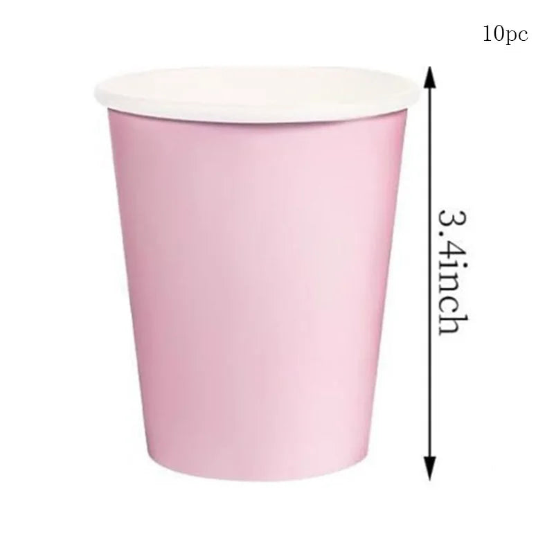 Petal Shaped Pastel Coloured 7/9 Inch Disposals  for Weddings Birthdays Baby Showers Party Supplies