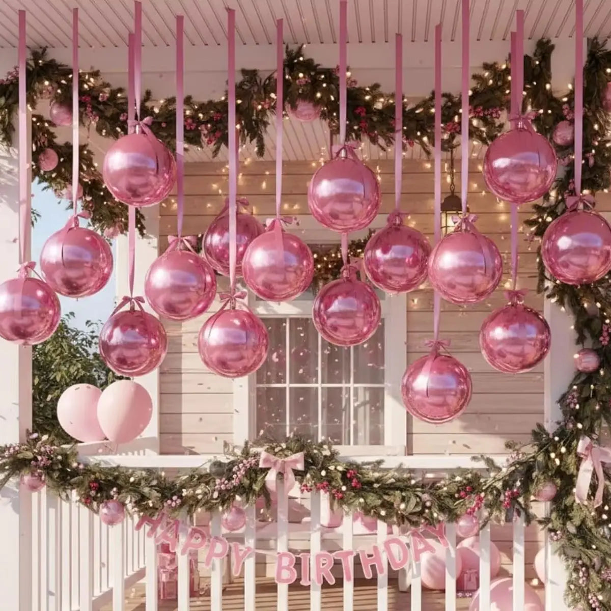 18inch / 22inch  Hanging Balloons  (All colours)  10pcs set Large 4D Chrome Foil Balloons Birthday Party Wedding Baby Shower