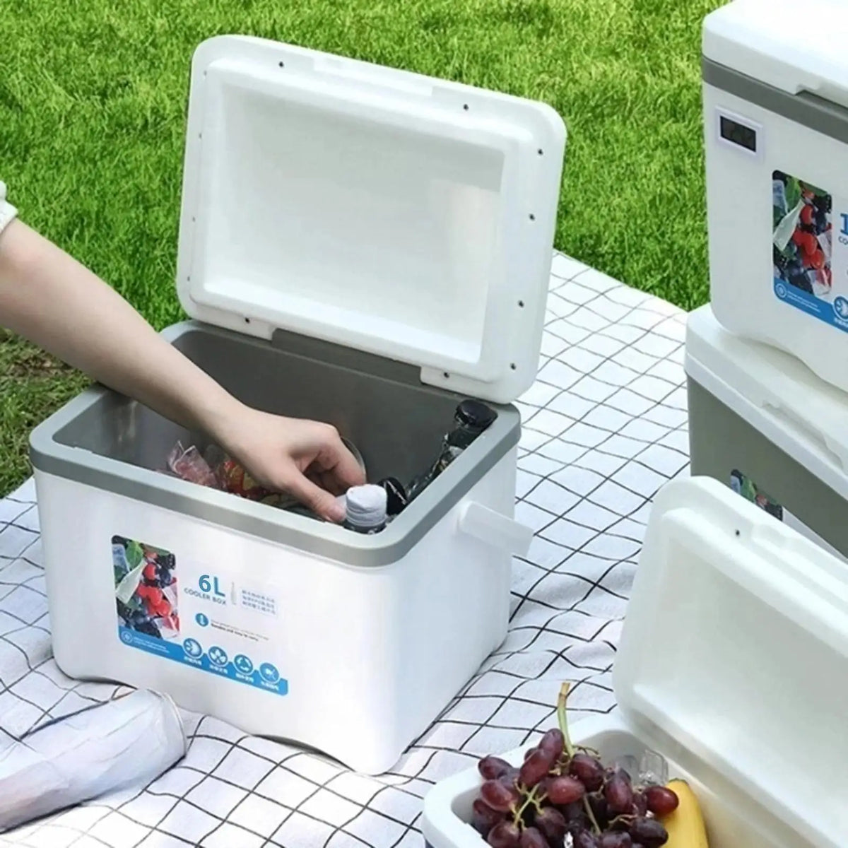Camping Portable Insulated Ice Chest Box Small Cooler for Outdoor Fishing Cold Storage Picnic Travel Food Keeping