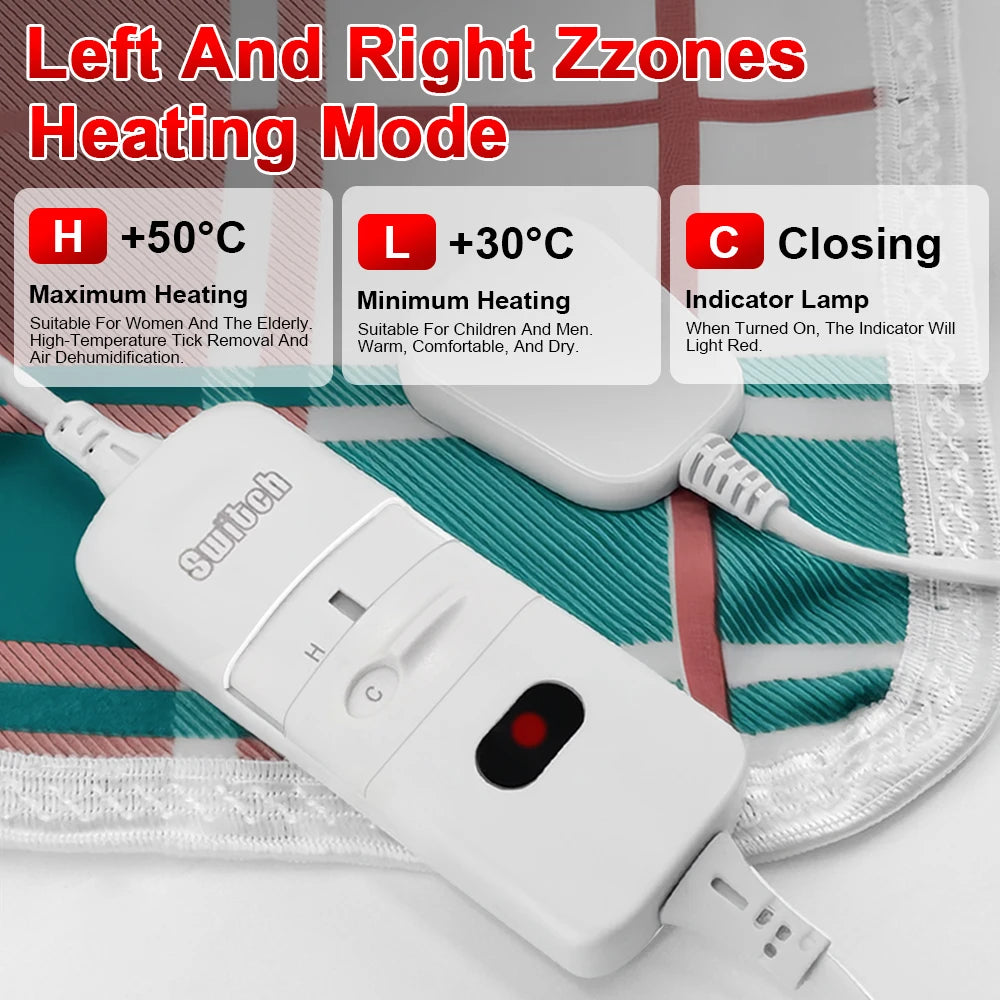 Electric Blanket Thicker Heaters Home Bed Sheet Thermal Mat Heating Mattress Winter Thermostat Double Body Warmer Pads