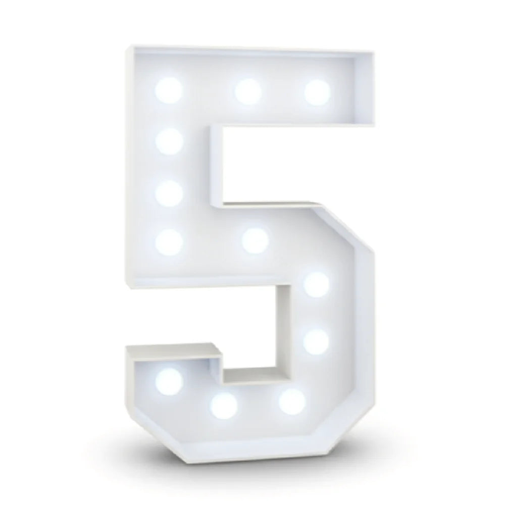 Light Up Number Signs 0 to 9 Freestanding LED Numbers 450mm Tall Bright Illuminated Display with Modern Design for Birthday Wedding Anniversary Party Event Home Bar Restaurant Stage Decor