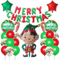 Red Green White Christmas Balloon Garland Arch Balloons with Candy Cane Balloon