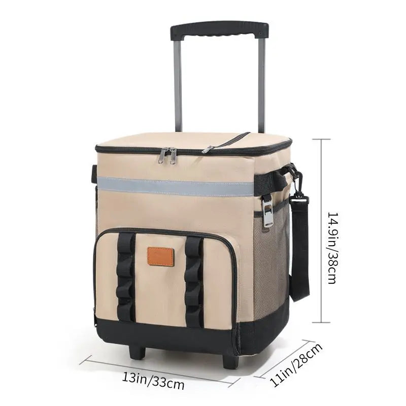 Large Portable Soft Cooler Bag with Wheels Leakproof Insulated  Ice Chest Tote Waterproof for Picnic; Camping; Beach