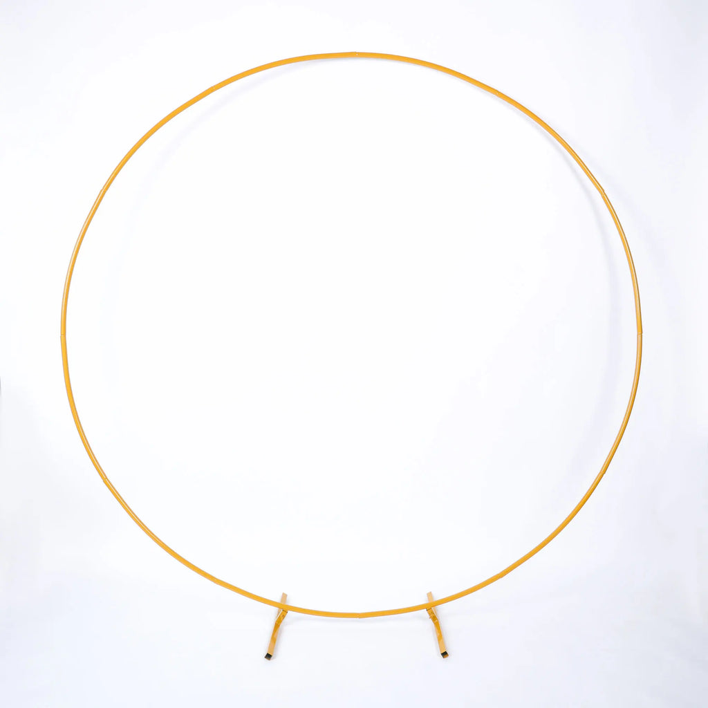 Round Backdrop Stand with Large White or Golden Frame - For Balloon Garlands
