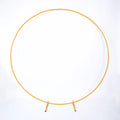Round Backdrop Stand with Large White or Golden Frame - For Balloon Garlands