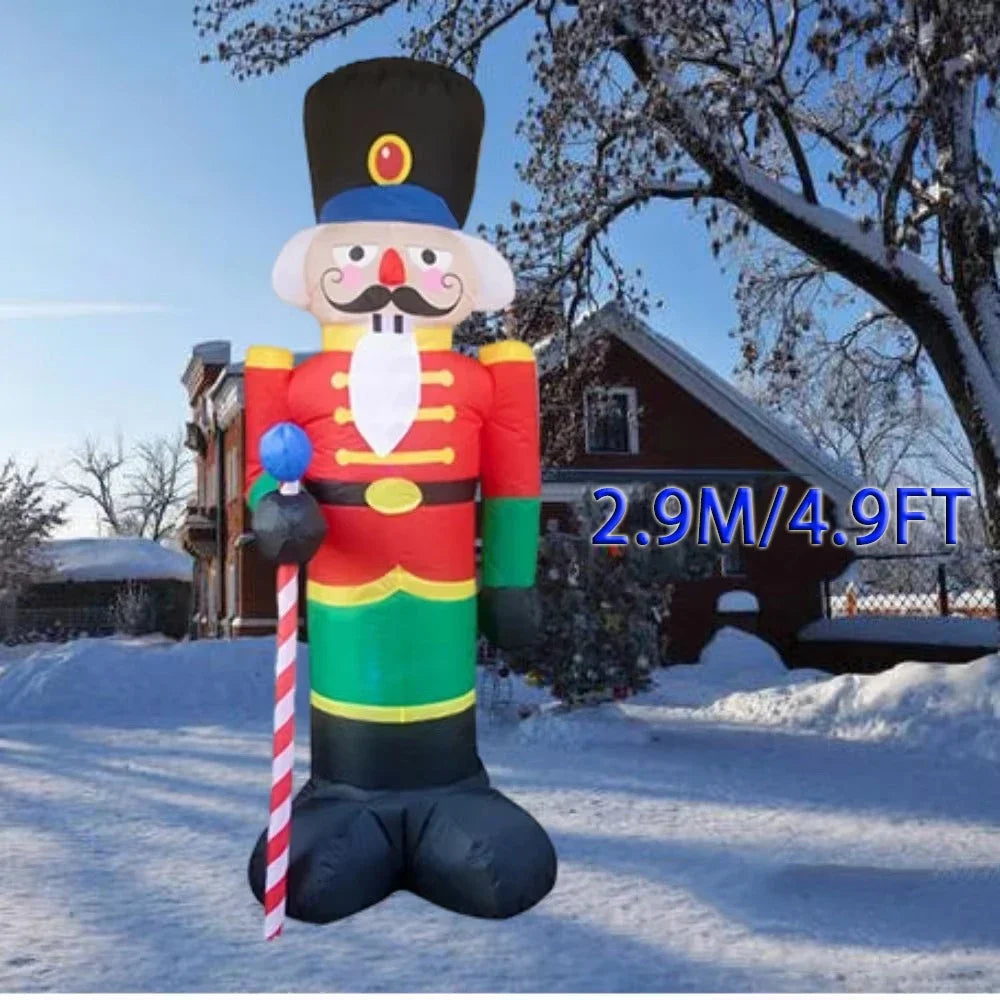 Christmas Inflatable Nutcracker Decor with LED Lighted Christmas Decoration Outdoor - 2.4M