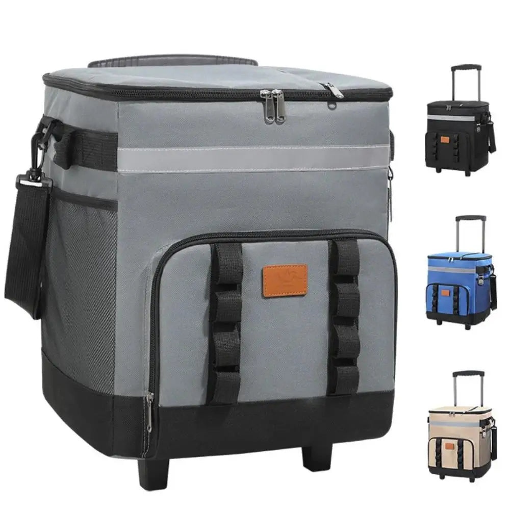 Large Portable Soft Cooler Bag with Wheels Leakproof Insulated  Ice Chest Tote Waterproof for Picnic; Camping; Beach