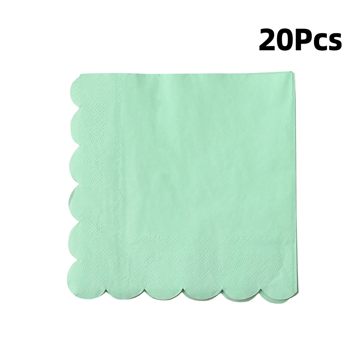 Deluxe Pastel Coloured Scalloped Edge Gold Foil Paper Plates Cups Napkins Disposable Tableware Set for Birthday Wedding Celebration Party Supplies