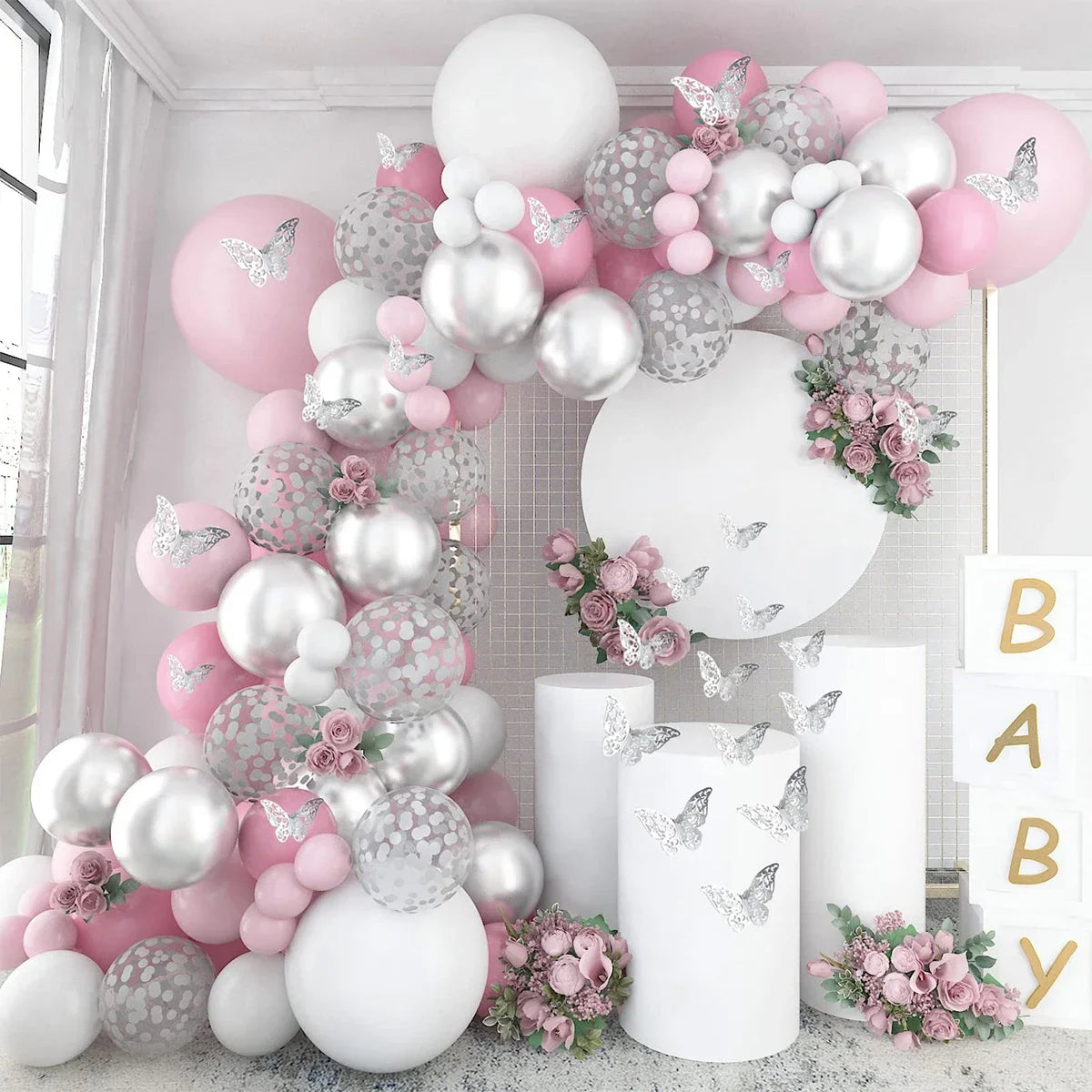 Balloon Garland Arch,  Birthday Party Decorations Birthday Foil Balloon  for Parties, Bridal Baptism Decor Gazebos Wedding Party Supplies