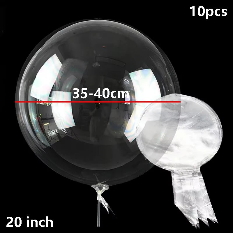 Clear Bubble Balloons Large Transparent Bobo Balloons for all Ocassions - 10pcs 10/16/18/20/24/36 inch