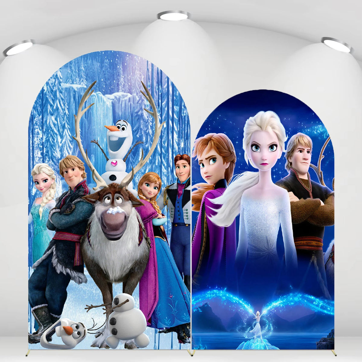 Ice Princess Birthday Decorations Arch Backdrop Cover | Winter Wonderland Snow Queen Kids Girls Birthday Party Background