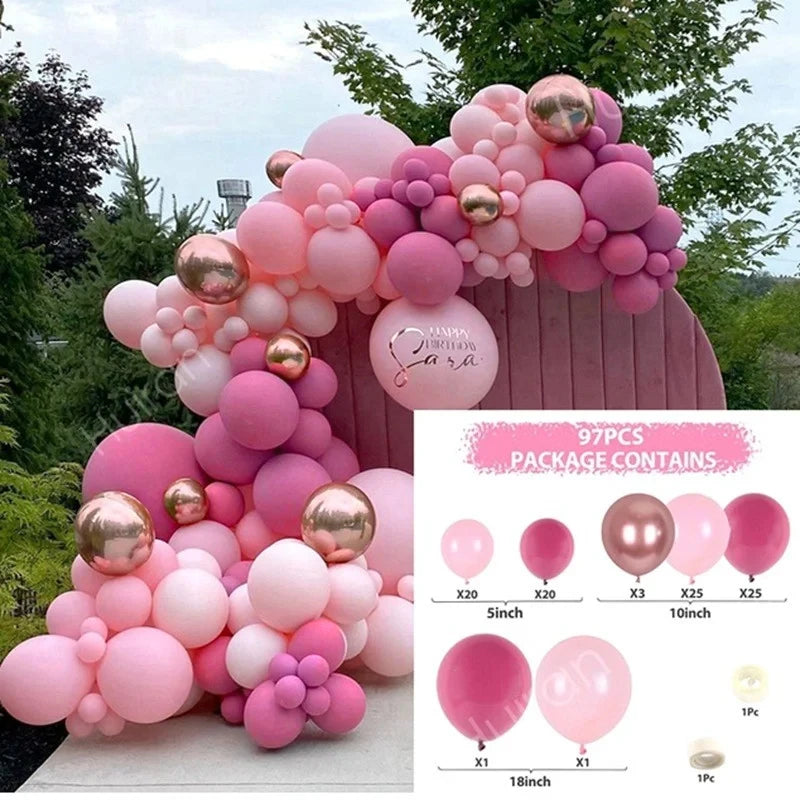 Balloon Garland Arch,  Birthday Party Decorations Birthday Foil Balloon  for Parties, Bridal Baptism Decor Gazebos Wedding Party Supplies