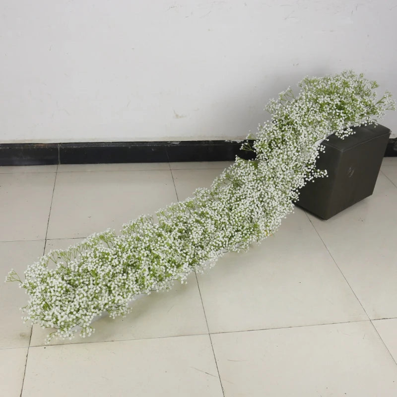 2M Artificial Gypsophila Flower Row Wedding Decor Table Centerpiece Arch Backdrop Floral Garland Home Party Event Decoration