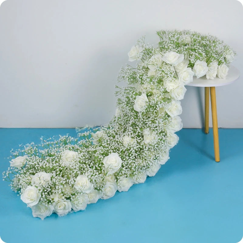 2M Artificial Gypsophila Flower Row Wedding Decor Table Centerpiece Arch Backdrop Floral Garland Home Party Event Decoration