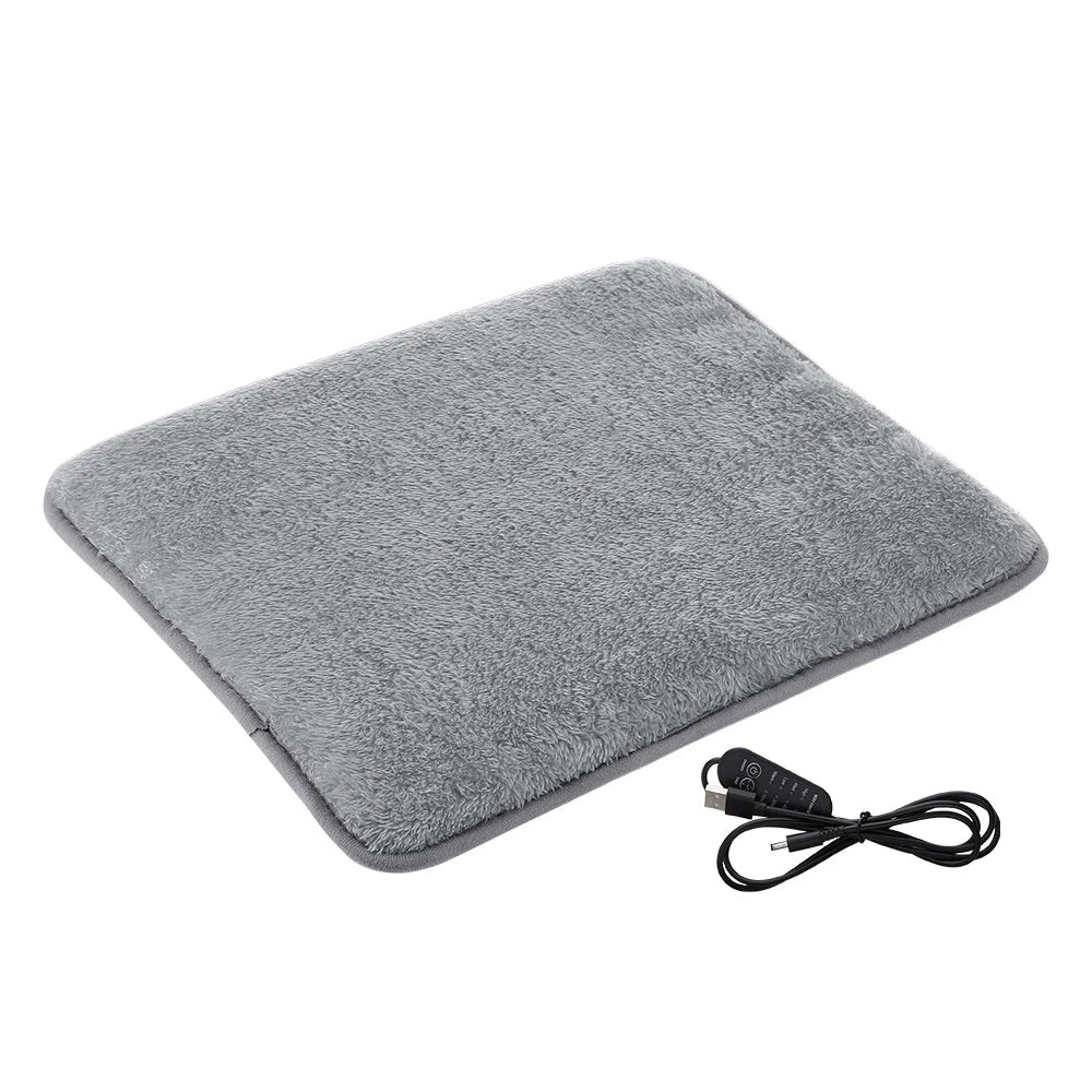 USB Electric Heated Seat Cushion 4 Temperature Settings Winter Car Seat Heater Cold Resistant Chair Heated Mat for Office Travel