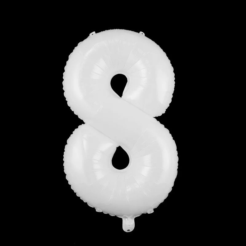 Deluxe Disposable Tableware White with Gold Rim Plate Paper Cup Tablecloth and Large Number Balloon for Birthday Party Wedding Decoration Baby Shower  Party Supplies  CutleryStraws