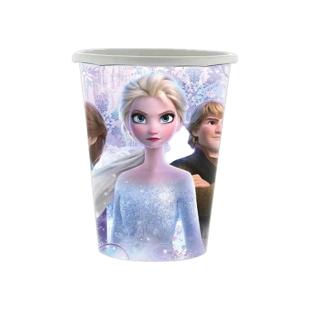 Elsa & Anna Princess Birthday Party Kit – Frozen-Themed Decorations, Balloons, Banner, Plates, Cups & Gift Bags