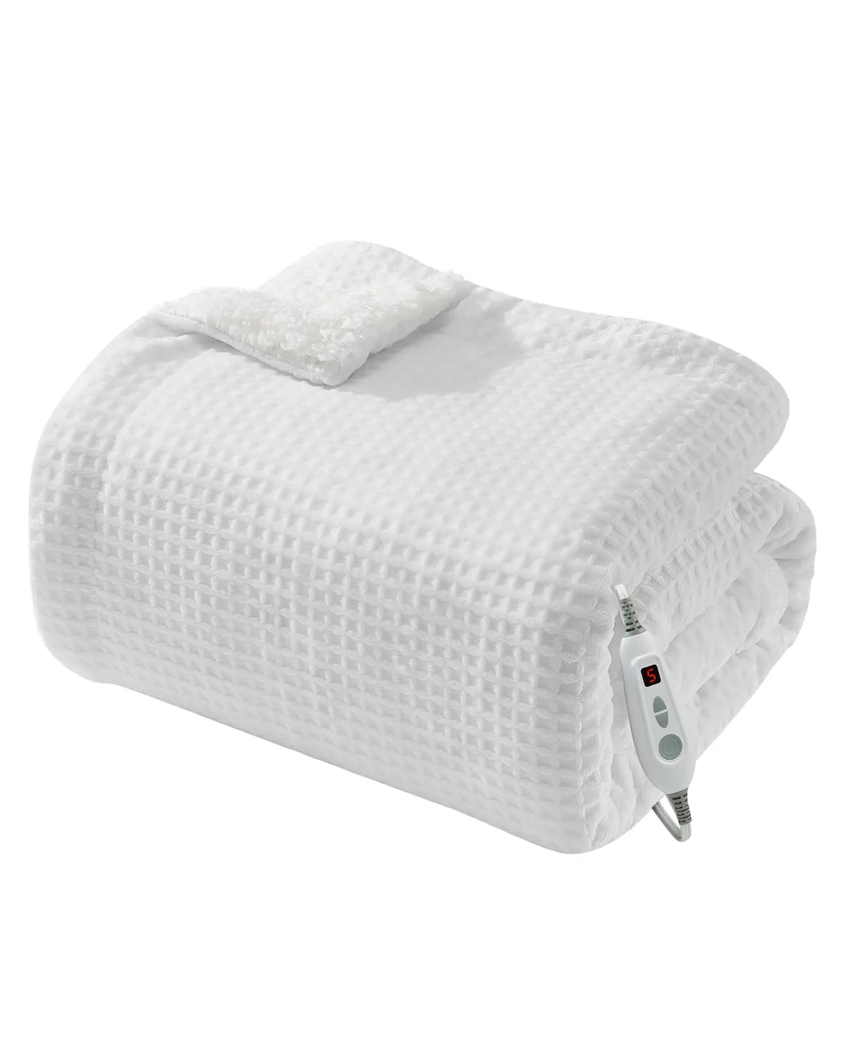 Electric Heated Blanket 160X130cm 6 Heat Levels 10h Auto Shut-Off Dual-Sided Soft Flannel Fast Heating Machine Washable Overheat Protection CE Certified Grey EU Plug for Sofa Bed