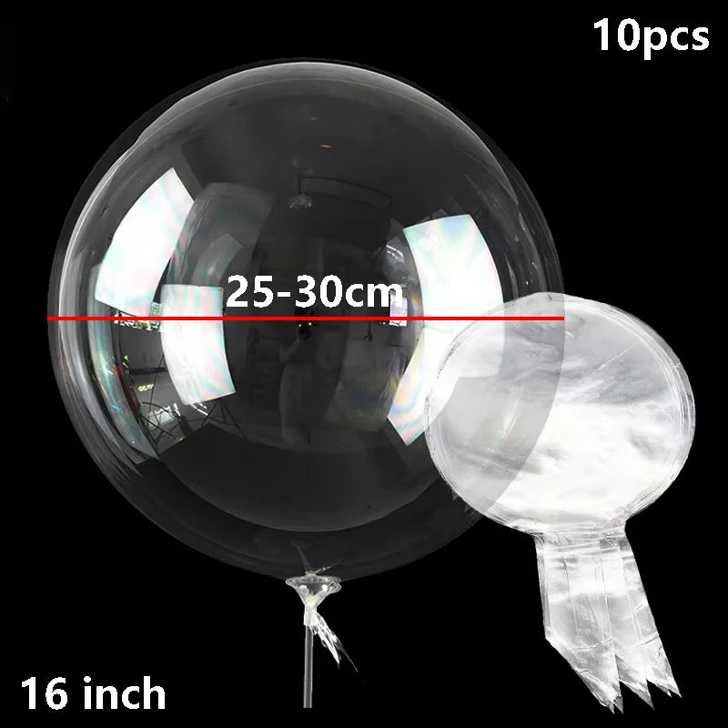 Clear Bubble Balloons Large Transparent Bobo Balloons for all Ocassions - 10pcs 10/16/18/20/24/36 inch