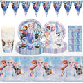 Elsa & Anna Princess Birthday Party Kit – Frozen-Themed Decorations, Balloons, Banner, Plates, Cups & Gift Bags