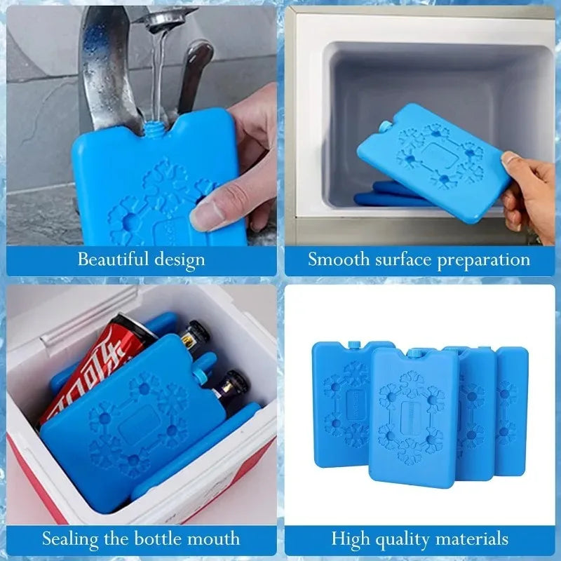 Lightweight Fresh Food Storage Refrigeration Cooler Bag Reusable Ice Pack Portable Water Injection Box for Lunch Box and Cooler