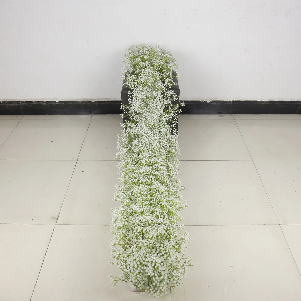 2M Artificial Gypsophila Flower Row Wedding Decor Table Centerpiece Arch Backdrop Floral Garland Home Party Event Decoration