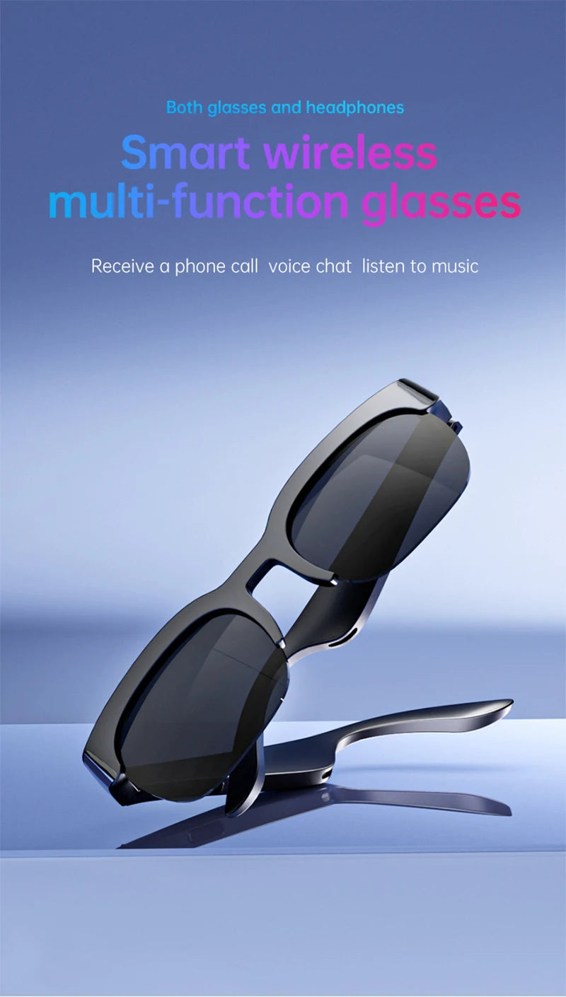 New Smart Glasses AI Translation Bluetooth Conversation Recording Listening To Music Smart Sunglasses for Men Women