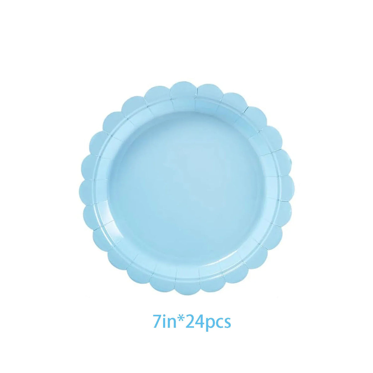 Petal Shaped Pastel Coloured 7/9 Inch Disposals  for Weddings Birthdays Baby Showers Party Supplies