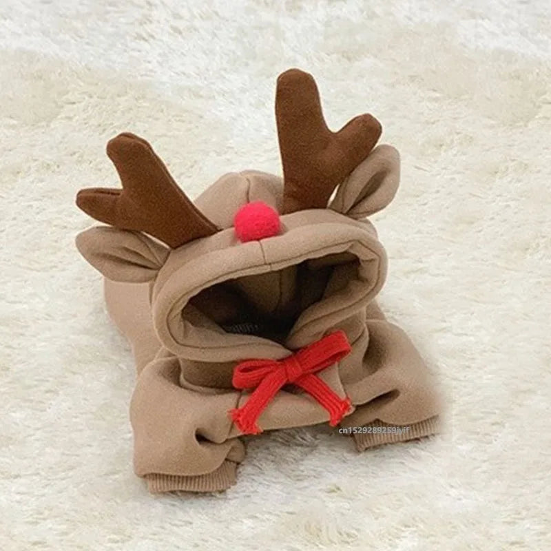 Christmas Cute Elf Dog Clothes Reindeer Dogs Hoodies Suit