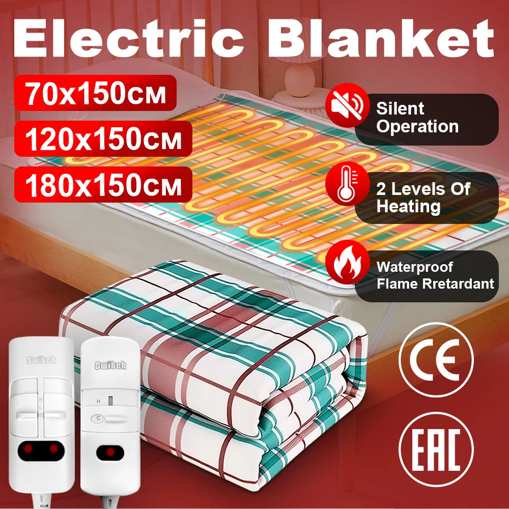Electric Blanket Thicker Heaters Home Bed Sheet Thermal Mat Heating Mattress Winter Thermostat Double Body Warmer Pads