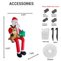 Giant 9.5FT Inflatable Christmas Santa Claus Decoration Reindeer Gift LED Home Ornament Christmas Gifts Supplies Toy Xmas Yard Decor