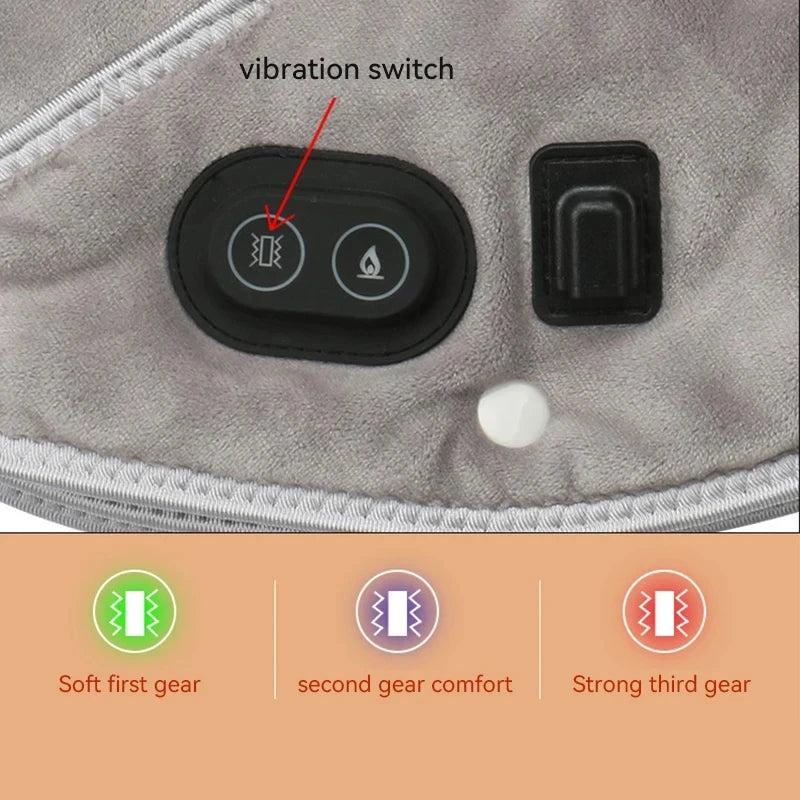 Electric Heating Shoulder Neck Wrap Thermal Compress Massager Vibration Shawl