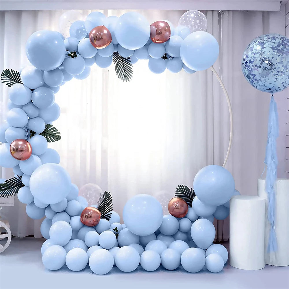 Round Backdrop Stand with Large White or Golden Frame - For Balloon Garlands