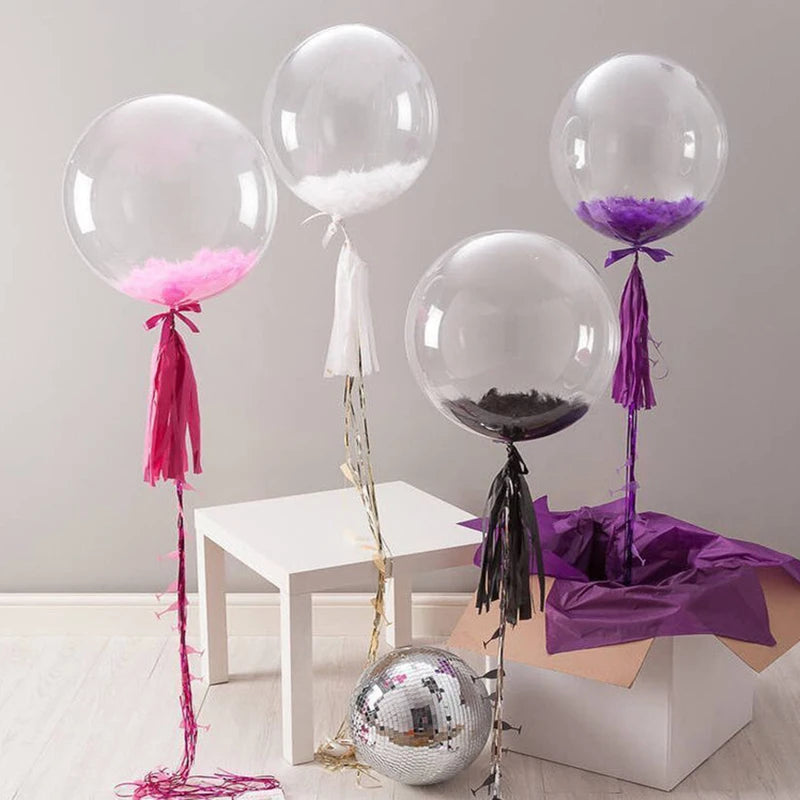 Clear Bubble Balloons Large Transparent Bobo Balloons for all Ocassions - 10pcs 10/16/18/20/24/36 inch