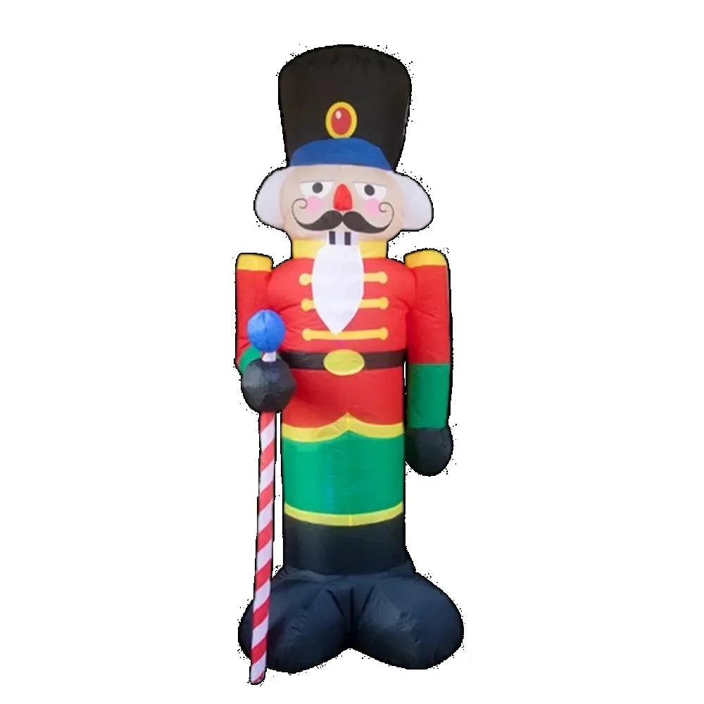 Christmas Inflatable Nutcracker Decor with LED Lighted Christmas Decoration Outdoor - 2.4M