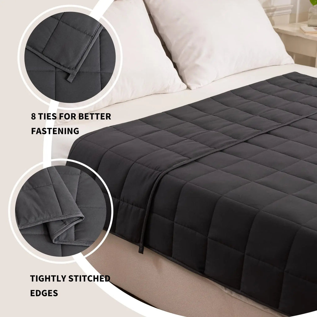 Good Nite Weighted Blanket for Adults - Heavy Double Blanket, Improves Sleep & Relaxation (Dark Grey)