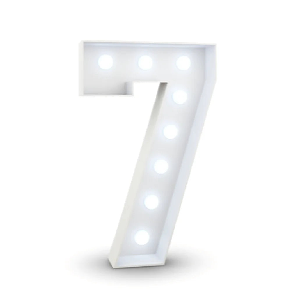 Light Up Number Signs 0 to 9 Freestanding LED Numbers 450mm Tall Bright Illuminated Display with Modern Design for Birthday Wedding Anniversary Party Event Home Bar Restaurant Stage Decor